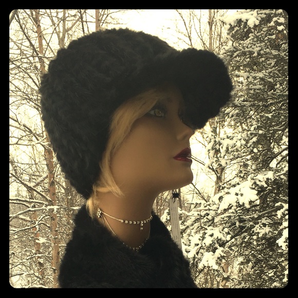 Accessories - Genuine Real Fur Mink Knitted Stretch Hat Cap NWT